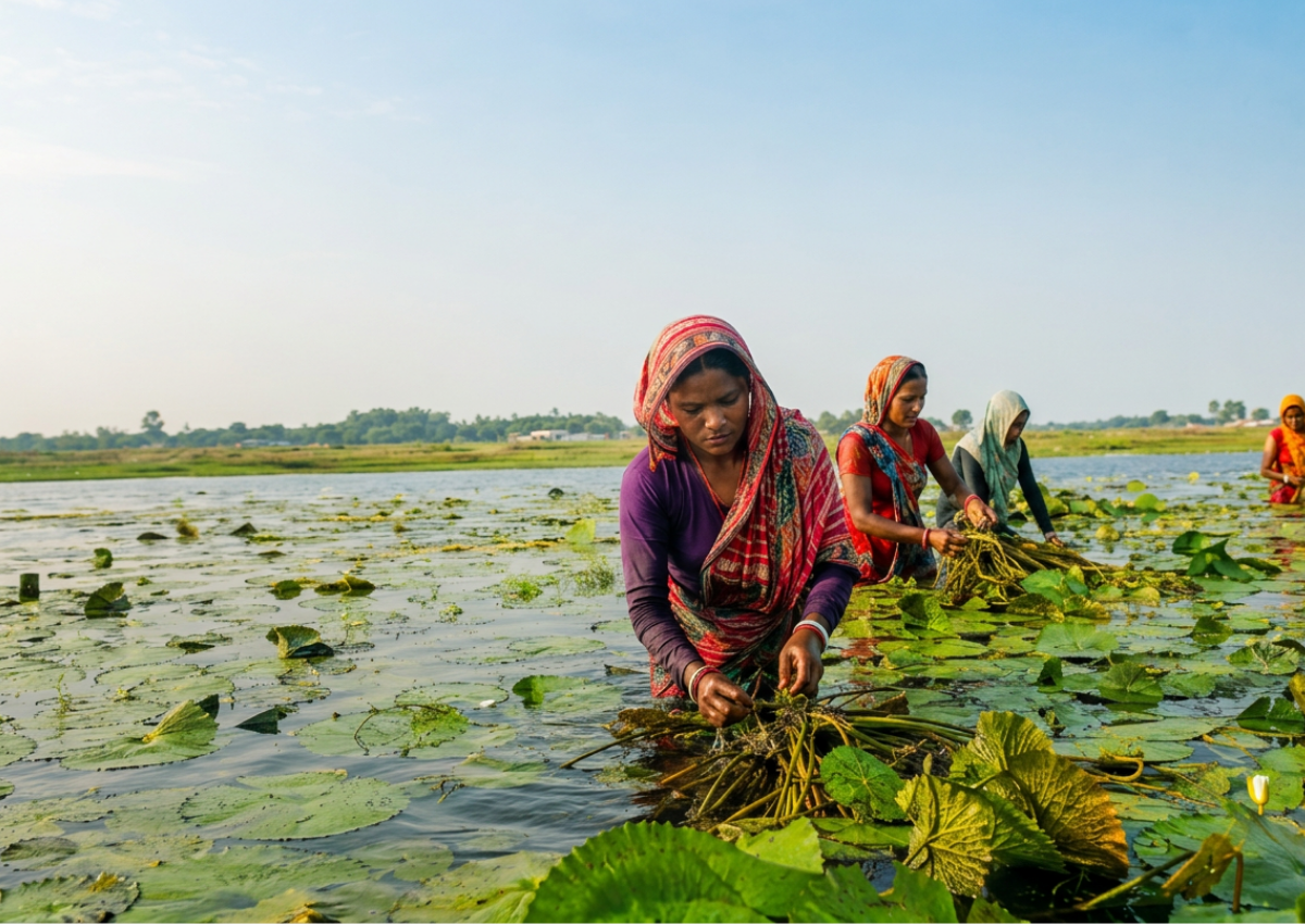 Makhana cultivation in Bihar