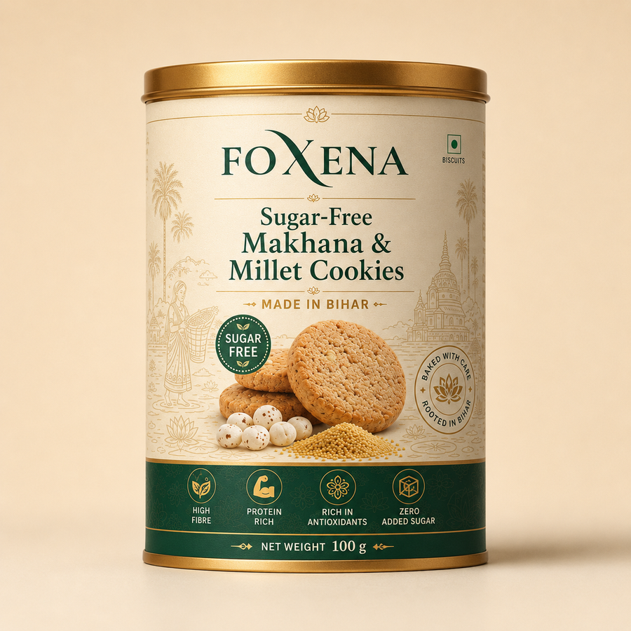 Sugar Free Makhana & Millet Cookies